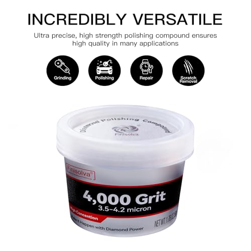 Diamond Paste Polishing Compound for Fine Lapping, 4,000 Grit, 50 G/1.76 Oz - size: 4,000Grit, style: 1.78 oz (50g)