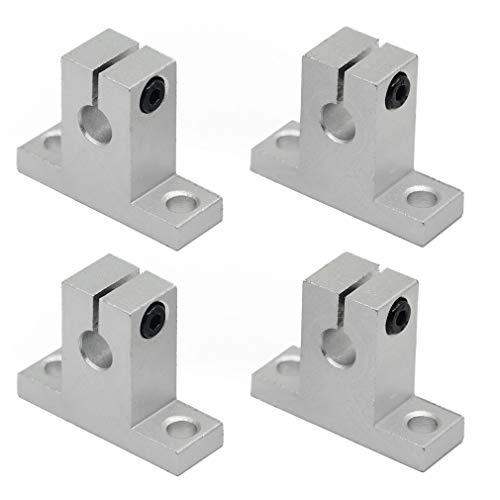 4PCs SK8 Linear Shaft Support ID8mm Aluminum Mounting Bracket for Diameter 8mm Linear Motion Rod - size: SK8(4pcs), style: Pillow style