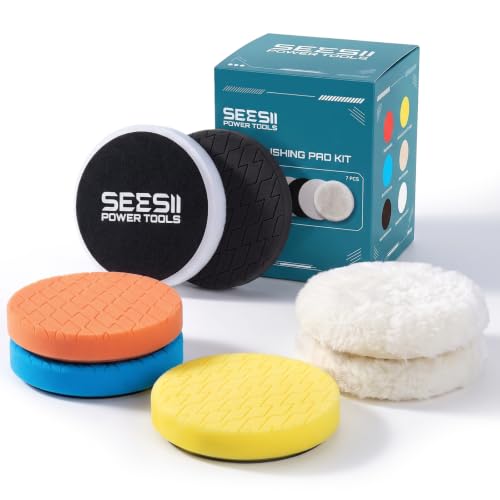 SEESII 7PCS 6 Inch Polishing Buffer Pad Kit for Buffer Polisher