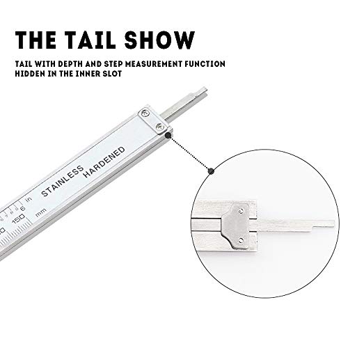 Oudtinx Professional Caliper Vernier Caliper 0-6"/150mmx0.001/0.02mm
