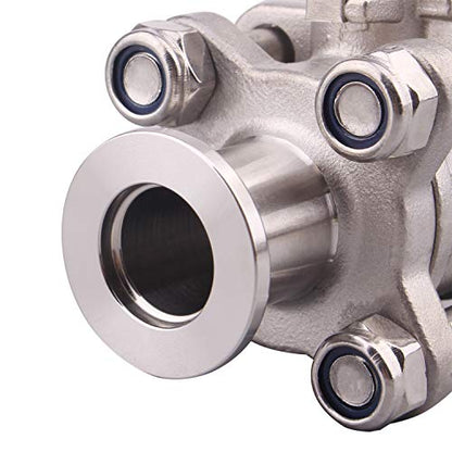 DERNORD Vacuum Ball Valve 304 Stainless Steel Clamp Valve with Locking Device (KF-16) - size: KF-16