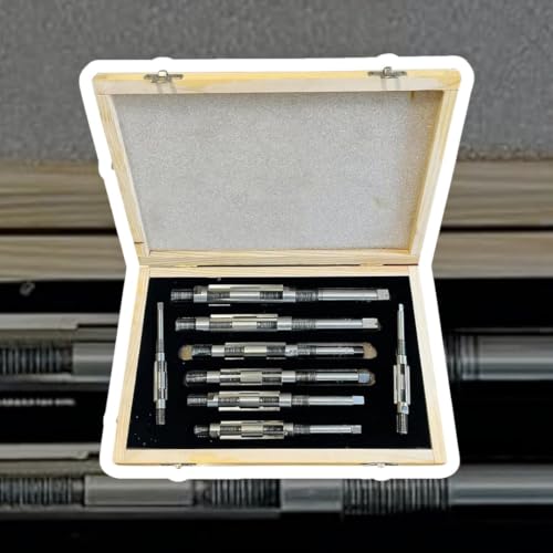 Adjustable Hand Reamer Set H4-H11, 15/32" to 1-1/16", Mild Steel Body with Carbon Steel Blades, Straight Flute, for Metal, Plastic and Wood - size: SET OF 8 PCS