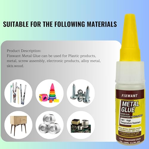 180℃ High-Temperature Resistant Metal Mutual Bonding Copper Aluminum Alloy Zinc Alloy Electroplated Gold Iron Super Glue 20ML (2)