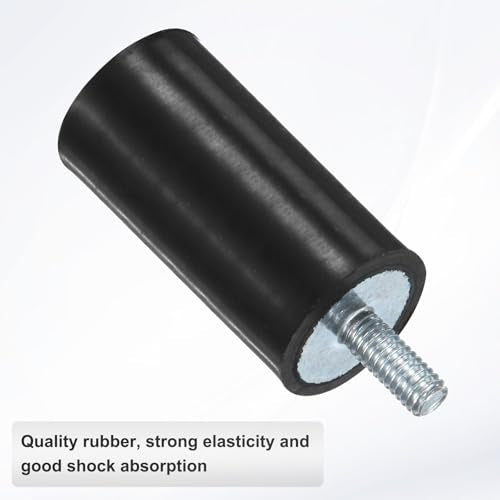 M METERXITY 8-Pack Rubber Mounts D15mmxH30mm Male/Female Vibration Isolators Cylindrical Shock Absorber W M4 x 10mm Studs for Air Compressor/Car/Pump/Boat/Garage Motor/Bobbins Rubber Isolators - size: M4 x 10mm, 15mm x 30mm