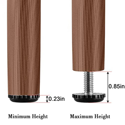 Stainless Steel Furniture Leveling Feet 1/4 Adjustable Outdoor Leveler,16Pc - color: Black 16p