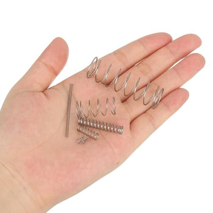 uxcell Compression Spring - 1.2mm Wire Dia, 13mm OD, 15mm Free Length Spring Steel Extension Spring,Black,10Pcs
