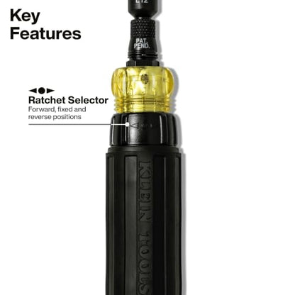 Klein Tools 32500HDRT KNECT 11-in-1 Impact Rated Multi-Bit Screwdriver - style: Standard Handle