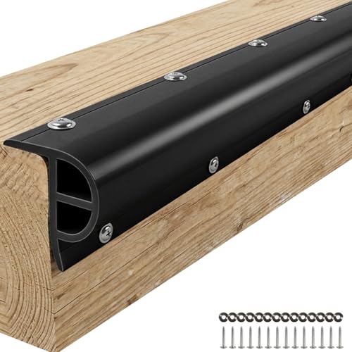 ORLANG 10ft/16.4ft/23ft Marine-Grade Dock Bumpers,PVC Dock Fenders with Stainless Steel Screws and Washers,P-Type Boat Dock Guards,Dock Post Bumpers for Docking Edges, Horizontal Decks or Piers - color: Black, size: 10FT