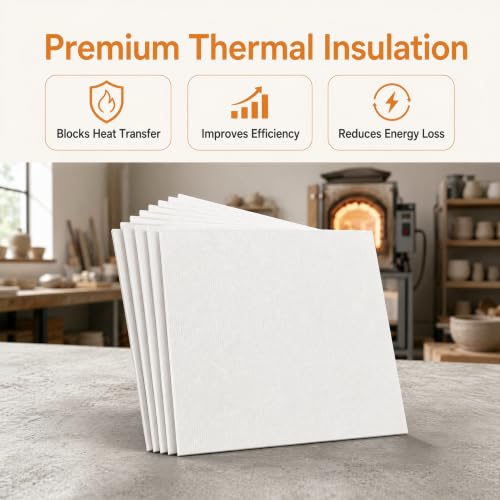 Ceramic Fiber Paper 10 Sheets 12"x12" 0.2" Thick - color: 0.2" Thick-12x 12in