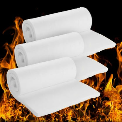 Amylove 3 Pcs Ceramic Fiber Insulation Blanket 32"x16"x1/4" Fireproof