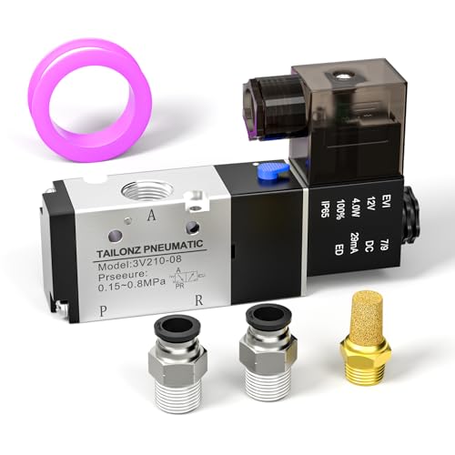TAILONZ 1/4"NPT AC110V Solenoid Valve 2Position 3Way Junction Box 3V210-08 - color: AC110V, size: 2 Position 3 Way-1/4"NPT