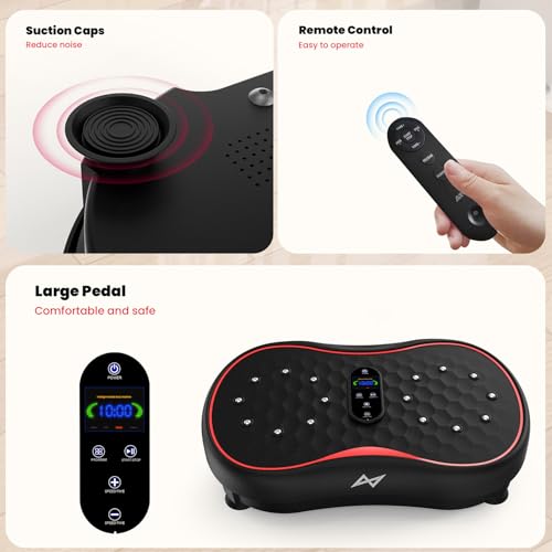 AXV Vibration Plate Exercise Machine Fitness Platform Body Vibrating Board - color: BASIC.BLACK