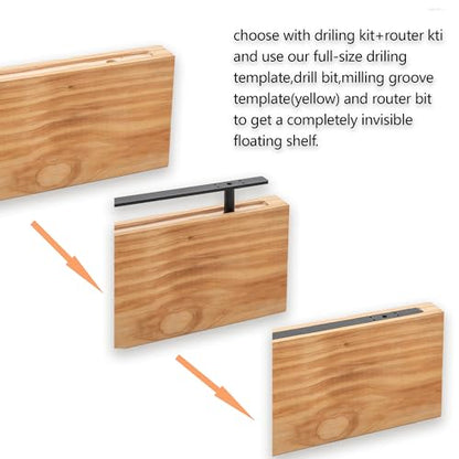 Floating Shelf Bracket ,Hidden Shelf Brackets (2 Pcs Additional Brackets 69 Inch-NO Kits) - size: 69 Inch -2 Pcs Additional Brackets -NO KITS