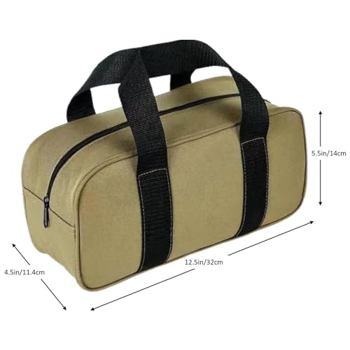Heavy Duty Tool Bag, Waterproof Tool Organizer with Wide Open Mouth for Electrician, Carpenter, Mechanic & BBQ - Durable Oxford Cloth Construction, Portable Tool Tote (1, Yellow) - color: Yellow
