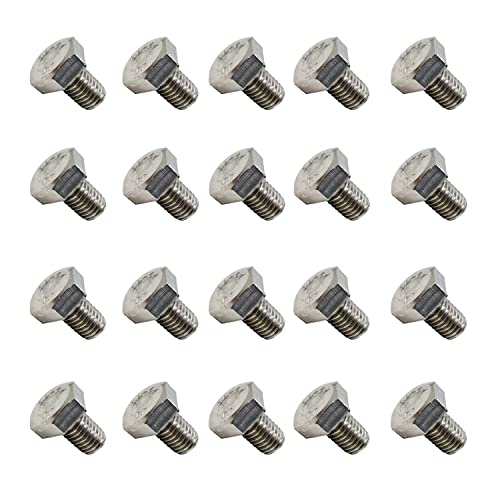 M8 Hex Bolt, M8-1.25 x 12mm Hex Head Screw Bolts, 304 Stainless Steel, Fully Threaded, Plain Finish, Hex Tap Bolts 20Pcs (M8x12mm) - size: M8x12mm