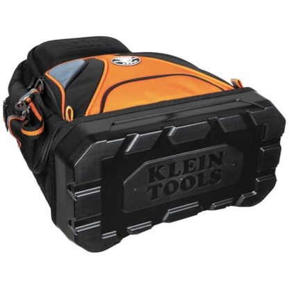 Klein Tools 55421BP-14 Tool Backpack, 39 Pockets, Black/Orange/Gray - style: Low Profile