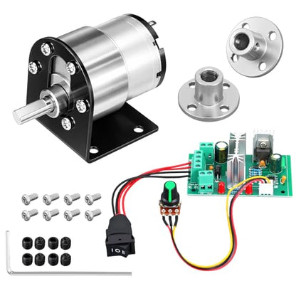 Copkim 12V DC Geared Motor Kit, 300rpm - style: 300rpm