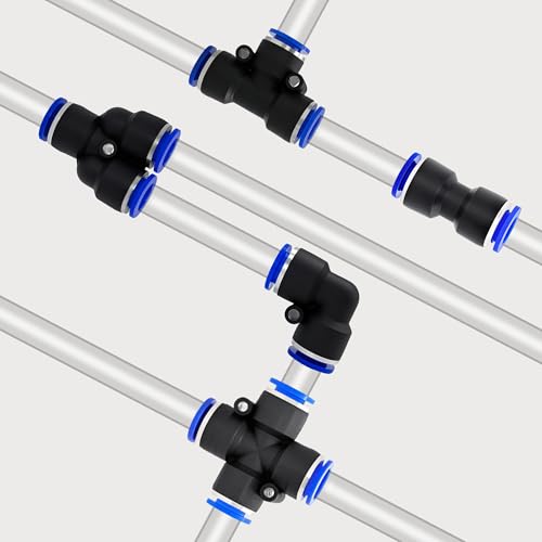 100PCS Push to Connect Air Fitting Straight 4/6/8/10/12mm Kit