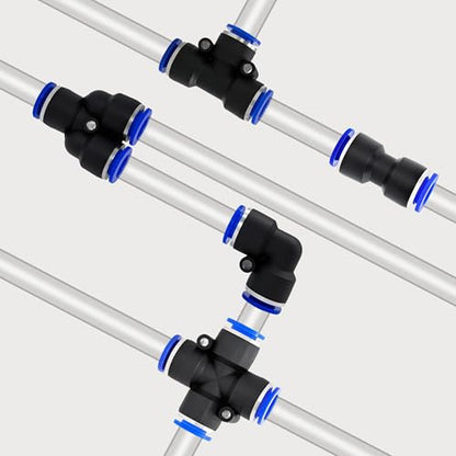 100PCS Push to Connect Air Fitting Straight 4/6/8/10/12mm Kit