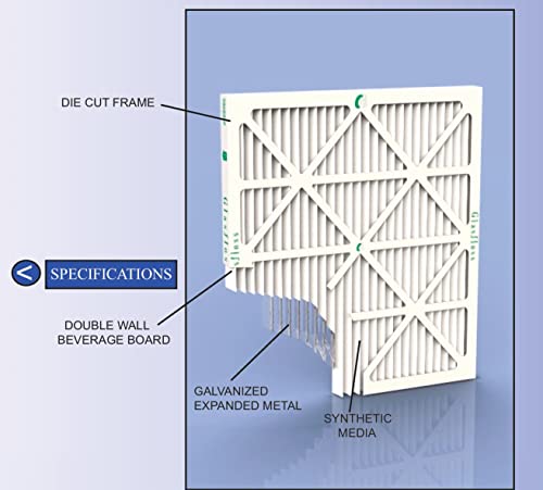 Glasfloss ZL 16x20x2 MERV 13 AC Furnace Air Filters. Case of 12