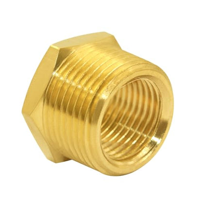 Joywayus 2Pcs Brass Reducing Hex Bushing 3/4" NPT Male to 1/2" NPT Female - size: 3/4" NPT Male x 1/2" NPT Female, style: 2PCS