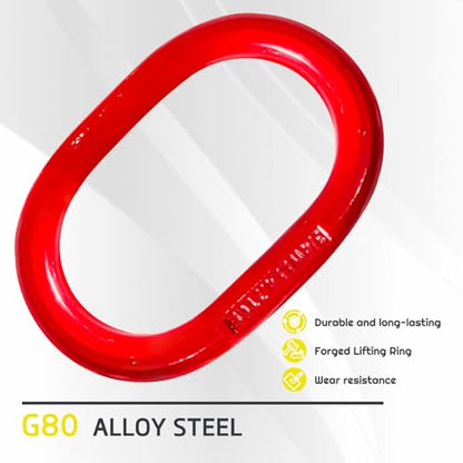Lifting Slings Straps 13227 Pounds Capacity with Hooks - 5 Feet - size: 13227 lb / 5 ft