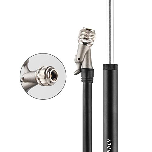 Giyo High Pressure Shock Pump, (300 PSI Max) for Fork & Rear Suspension, Lever Lock on Nozzle No Air Loss (Black)