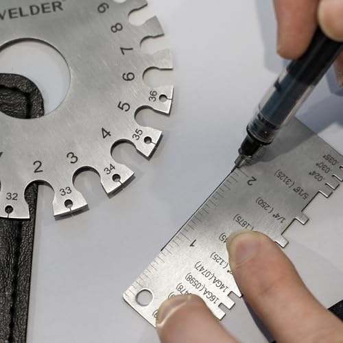 YESWELDER Round Dual Sided Metal Sheet Gage & Thickness Gauge