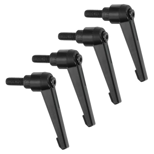 uxcell 4Pcs M8 x 16mm Adjustable Knobs Handle Male Thread Push Button Ratchet Quick Release Locking Rotating Bolt for Lathe Machinery, Black - size: M8 x 16mm