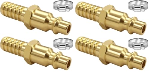 Joywayus 2PCS 3/8" Barb x 1/4" Coupling Industrial Air Hose Quick Connect Air Plug Fittings (Pack of 2) - size: 1/4 inch (Pack of 2)