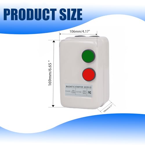 Magnetic Motor Starter 220V Magnetic Electric Motor Starter for Air Compressor, 3-Phase/Single-Phase Switch Magnetic Starter - style: 220v 7.5KW-10HP