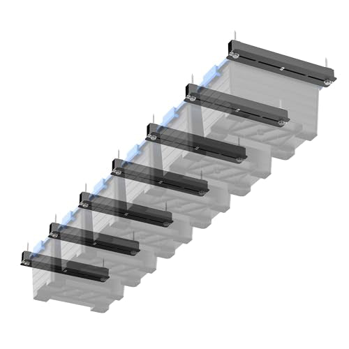 EVERHANGER Ceiling Storage Rack, Heavy Duty Overhead Storage Rack - style: For 6 Bins