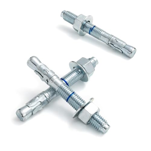 5/8" x 6" Concrete Anchors (25 Pack) 5/8 inch Wedge Anchors Bolts Zinc Plated - size: 5/8"x6"