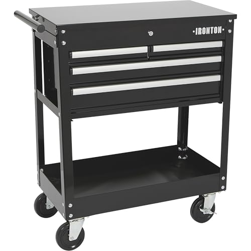 Ironton Slide-Top Mobile Tool Chest, 4 Locking Drawers, Powder-Coat - size: 4 Drawer