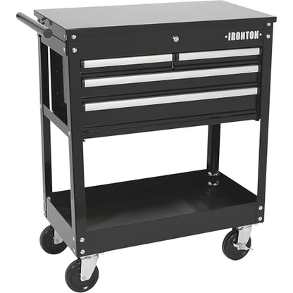 Ironton Slide-Top Mobile Tool Chest, 4 Locking Drawers, Powder-Coat - size: 4 Drawer