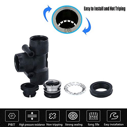 10PCS 1/2"x 1/2" Tube OD Union Tee Push to Connect Fittings - size: 1/2"x 1/2"
