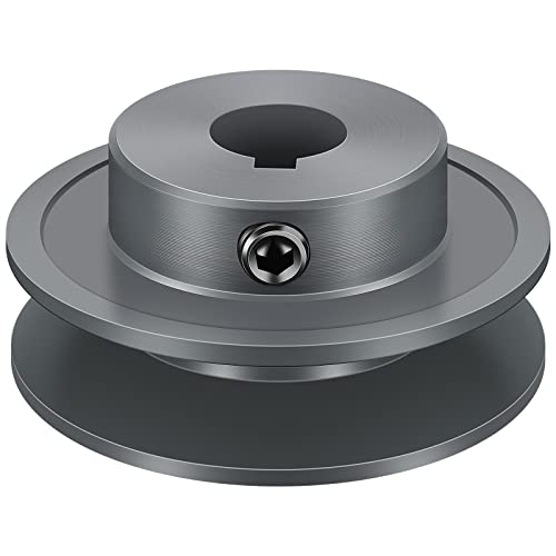 Mechanical Belt Pulley Single/Double Groove Web Sheave Bored-to-Size Belt Sheave Cast Iron Section(Single Groove,AK25-5/8)
