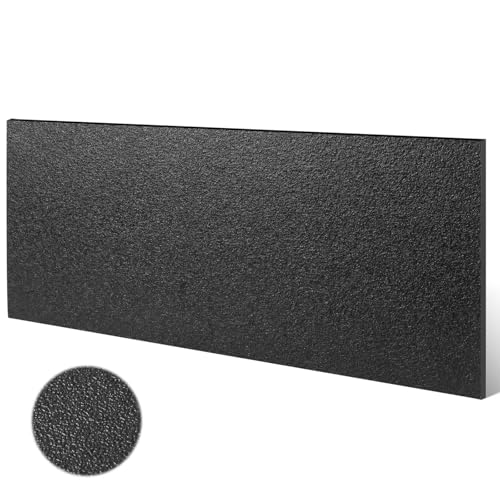 Sasylvia 1/2" X 24" X 48" Black HDPE Sheet,Textured Front & Smooth Back - color: Black, size: 1/2" x 24" x 48"