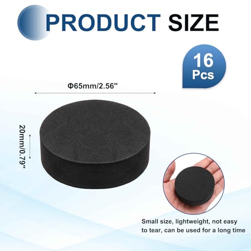 MECCANIXITY Single Sided Speaker Isolation Pads 65mmx20mm Round Black - size: 65mmx20mm