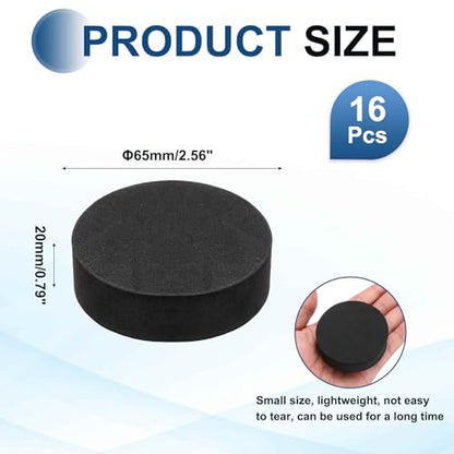 MECCANIXITY Single Sided Speaker Isolation Pads 65mmx20mm Round Black - size: 65mmx20mm