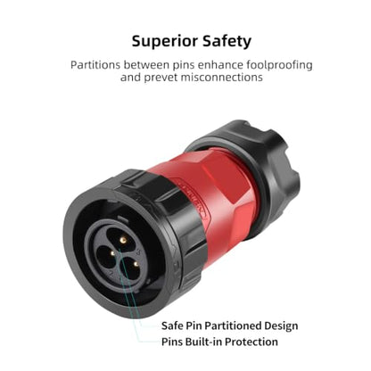 CNLINKO YM-20 3 PIN Industrial Waterproof Connector,IP68 Circular Connector,PBT Plastic Shell Quick Plug Aviation Connector M20 Male Plug and Female Plug - size: 3-Pin, style: Solder-Assembly