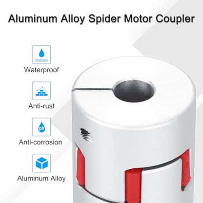 MECCANIXITY Aluminum Shaft Coupling Shaft Coupler 8mm to 8mm Flexible Spider Coupling L30mm x D25mm Coupler Jaw Spider Shaft Joint Connector for 3D Printers DIY CNC Router Milling Machine - size: 8mm to 8mm
