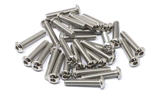 iexcell 25 Pcs 1/4-20 x 1-1/4" Stainless Steel 304 Hex Socket Button Head Cap Screws Bolts Kit - size: 1/4-20 x 1-1/4"