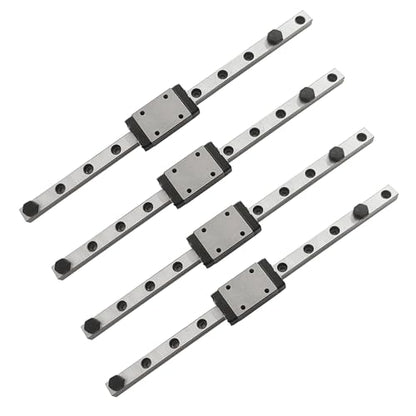 MGN7 Linear Rail 50mm 1.97" 4PCS MGN7 Miniature Linear Motion Slide Rail + 4PCS MGN7H 7mm Linear Sliding Bearing Carriage Block Black for 3D Printer and CNC Machine - size: L: 50mm / 1.97 inch, style: MGN7 Rail + H Block