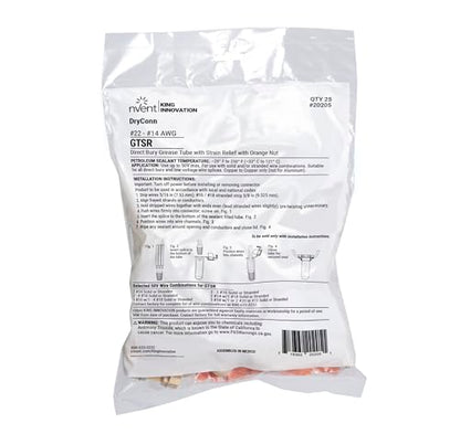 nVent KING INNOVATION 20205 GTSR Direct Bury Grease Tube, 25-Pack - size: 25 Count (Pack of 1), style: Min #22/Max #14