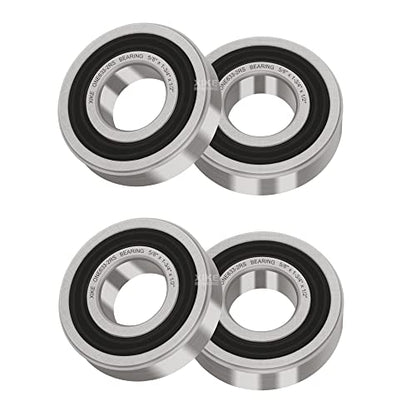 XIKE 4 Pcs 1633-2RS Bearings 5/8" x1-3/4 x1/2", Double Rubber Seals. - size: 1633-2RS Size 5/8"x1-3/4"x1/2"