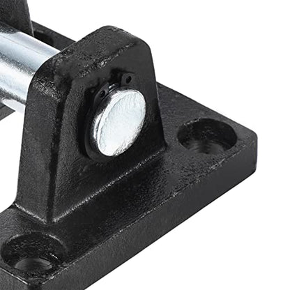 PATIKIL 92x92x50mm Air Cylinder Pneumatic Rod Pivot Clevis Mounting Bracket Rear Mount Part, Black - size: 92 x 92 x 50mm
