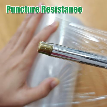 4 Pack Industrial Strength Clear Stretch Wrap Film 18" x 1000 Ft 80 Gauge Thick with Plastic Handle, Durable Self-Adhering Heavy Duty Shrink Plastic Wraps for Pallets Moving & Packing - color: Clear