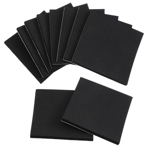 8pcs Adhesive Foam Sheets, Foam with Adhesive Backing, Black Rubber Foams Pads for Crafts & Padding, Closed Cell Neoprene Insulation for Furniture, Car, Speaker, DIY, 1/4" Thick 4x4