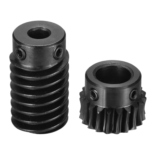 uxcell Worm Gear Set 1 Mod 20T 1:20 Reduction Rate,Gear 12mm,Rod 6mm Bore - size: Gear 12mm, Rod 6mm Bore